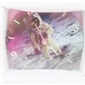 Moon Walk Astronaut Wall Clock Round Glass 17 C...
