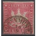 Mi: 9a used 1857 Wurttemberg Cat € 90.00