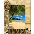 Jamaica Laser Engraved Wood Picture Frame Portr...