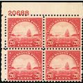 698, Mint NH VF 20¢ Plate Block of Four Stamps ...