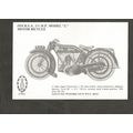 Postcard Motorcycle BSA Model L 1924