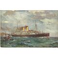 Orien t Line RMS ORSOVA Company Art Postcard by...