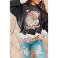 Black Christmas Santa Clause Leopard Print Grap...