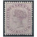 Ceylon 1886 SG195 5c Dull Purple Mounted Mint ..