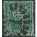 Barbados 1861 SG22 (1/2d) Grass-Green Good/Fine...