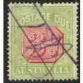 Australia 1938 Postage Due 3d Carmine and Green...