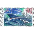 SLOVAKIA, SHIP, Freighter Ryn, blue 1994, 8koruna