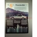 1980 Porsche 924 Car Ad - Vehicle Aerodynamic Form!!
