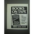 1989 Stephen Coonts Final Flight Book Ad - Book...