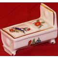 Aynsley Miniature Rocking Crib Cot Birds & Flow...
