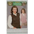 1984 Patons 7827 V neck slipover and waistcoat, DK