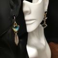 Earrings Mismatched Pair Leaf Theme #407 USA Se...