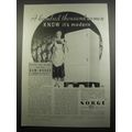 1933 Norge Rollator Refrigerator Ad - A hundred...
