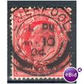 GB stamps 1902-10 KEV11 - 1d SG219 Liverpool 5