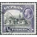 Cyprus 1934 SG135 3/4pi Black & Violet Fine Use...