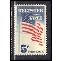 Used 1249 5c Register and Vote Fine KA5324