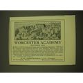 1918 Worcester Academy Ad -Founded 1834