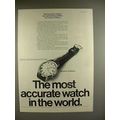 1969 Bulova Accutron Calendar AD Watch Ad - Acc...