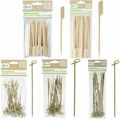 Biodegradable Bamboo Paddle Skewers BBQ Grill K...