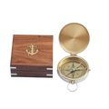 Solid Brass Gentlemen's Compass w/ Rosewood Box...