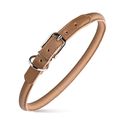 Dog Pet Round Leather Collar W1/3" - L13"-16", ...