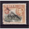 MALTA 1948 SG241 4 1/2d OLIVE GREEN & YELLOW BR...