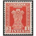 India 1950 O156 3a Red-Orange SERVICE Mounted M...