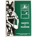 1991 programme St. Helens v. Oldham, Lancashire...
