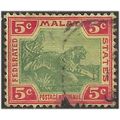 Federated Malay States 1900 SG18 5c Green & Car...