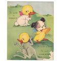 VINTAGE ' EASTER ' card 1950 s
