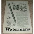 1929 Waterman No.7 Fountain Pen Ad, Nice!!