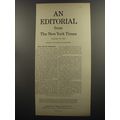 1953 American Meat Institute Ad - An editorial from The New York Times
