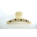 Clear transparent lite golden beige crystal sta...