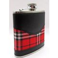 Red & Black Tartan Hip Flask 11 CM Gift Boxed F...