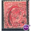 GB stamps 1902-10 KEV11 - 1d SG219 London 10