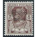 Burma 1947 SG68 3p Brown Mounted Mint .. ..