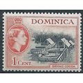 Dominica 1954 SG141 1c Black & Vermillion Mount...