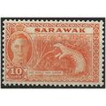 Sarawak 1950 SG177 10c Orange Mounted Mint . ..