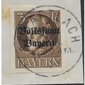 GER (BAVARIA) 1919 3pf KING LUDWIG III' (OVPT)(...