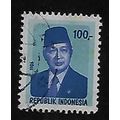 INDONESIA 1986 PRESIDENT SUHARTO 100R BLUE VIOL...