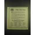 1918 The National City Company Ad - Public Util...