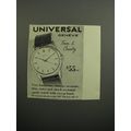 1952 Universal Geneve Town & Country Watch Advertisement