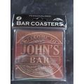 Personalised Bar Crest Coaster - John's Bar, Th...