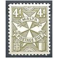Malta 1925 D17 4d Olive-Green Postage Due Mount...