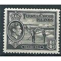 Turks & Caicos Islands 1938 SG194 1/4d Black Mo...