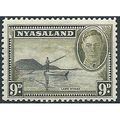 Nyasaland 1945 SG151 9d Black & Olive Mounted M...