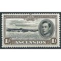 Ascension 1944 SG44a 1/- Black & Sepia Perf 13 ...