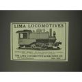 1910 Lima Locomotives Contractors' Dinkey Ad