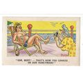 SAUCY SEASIDE POSTCARD 1977 postmark PEDRO no 2...