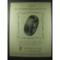 1954 Dunlop Fort Tires Ad - First for strength, safety and service